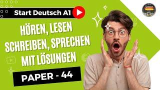 A1 German Language Exam || Paper - 44 || Start Deutsch A1