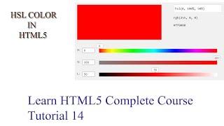 Hue Saturation Lightness HSL Color in HTML Tutorial in Urdu Hindi 14