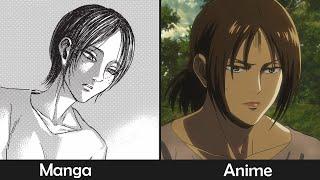 Attack on Titan Characters Manga VS Anime Design Comparison | AOT