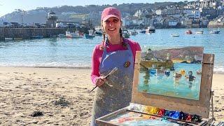 St Ives Harbour Demonstration | Plein Air | Seascape