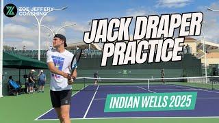 Jack DRAPER Practice | Indian Wells 2025