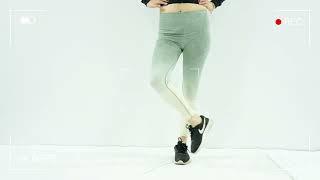 Seamless leggings manufacturer! Video for sample: seamless gradient jacquard rib design leggings.