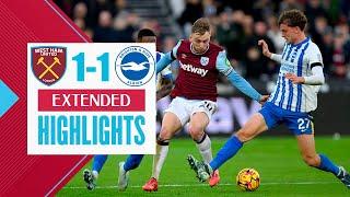 West Ham vs Brighton 1-1 Extended Highlights | Premier League 2024/25