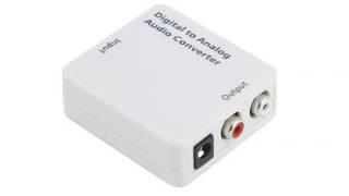 Optical Coaxial Toslink Digital to Analog Audio Converter Adapter RCA