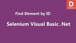 Selenium Visual Basic .Net Find Element by ID