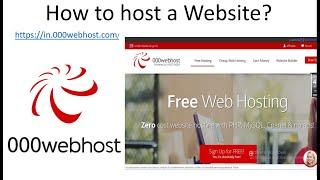 How to host a web site in 000webhost.com at free?