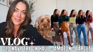 Old Navy Fall Try On Haul Vlog | Midsize Fall Outfits | Let's Catch Up