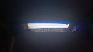 Blue 18w PL-L fluorescent desk lamp