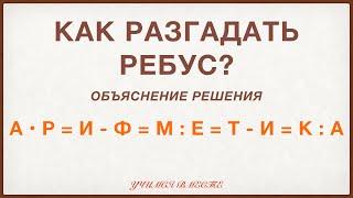 Разгадываем математический ребус. Объяснение решения.