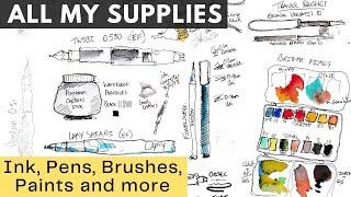 My MUST HAVE Ink and Watercolour Sketching Supplies - For ANY BUDGET