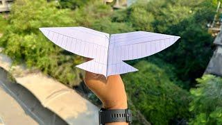 notebook paper plane (flying like bird), best flying bird plane, super flying new bird plane