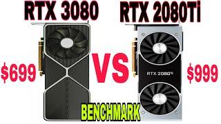 RTX 3080 VS RTX 2080 Ti Test in Many Games Benchmark Comparison.