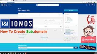 Creating a Subdomain - IONOS Creating Subdomains in the IONOS Domain Adding A 1and1 Subdomain