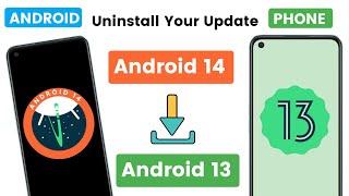 how to uninstall android 14 update | how to downgrade android 14 to 13