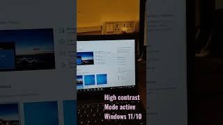How to turn off high contrast mode on windows 10