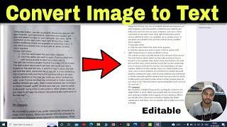 How to Convert Image to Text Free Tools  || Convert Image  Document to Editable Text