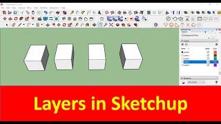 How to use layers in Sketchup