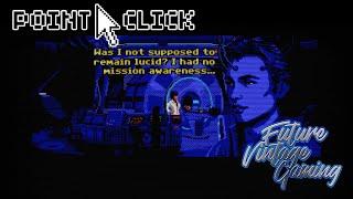 Angelgaze (Unity) Free Retro Scifi EGA 80s Pixel Art Point and Click Adventure Game