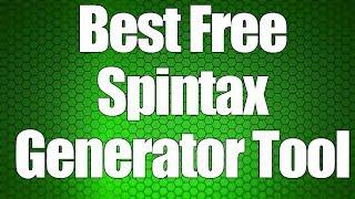 Best Free Spintax Generator Tool