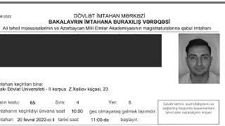 İmtahanda Hara Düşdüm? (Buraxılış Vərəqəsi və Bəyannamə)