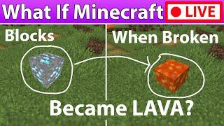  What If Minecraft Blocks Spawned Lava When Broken? | AzzaPlays Minecraft