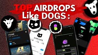 Top best airdrops like dogs | top best no tap tap airdrops | Airdrops like dogs | #cats #goats #B