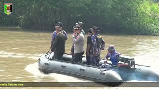 HUT BHAYANGKARA KE-77 DAN LOMBA PERAHU HIAS DI DESA MARGA SARI KUALA PENET KEC. LABUHAN MARINGGAI