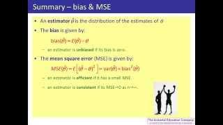 Bias and MSE