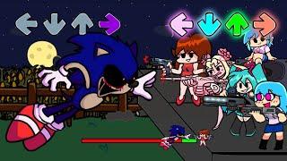 Friday Night Funkin' - GF, Rosie, Miku, Sky VS Confronting Yourself SonicExe