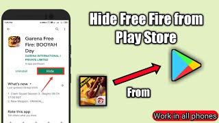 Hide free fire | How to hide free fire from play store | 2020