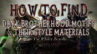 Elder Scrolls Online | How to Find All Dark Brotherhood DLC Motifs & Style Materials