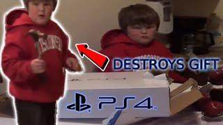 FAKE PS4 Gifts On Christmas - Pranks Gone Wrong ( Kid Destroys Gift)