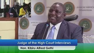 Hon Kibiru Alfred Gethi appears before the JSC for position of Judge of the High Court #whisperstv