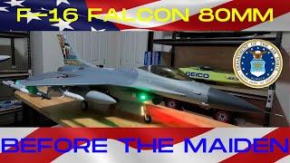 HORIZON HOBBY F-16 FALCON 80mm AFTER THE UNBOXING AND BEFORE THE MAIDEN FLIGHT