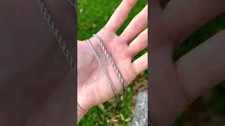 Silver Rope Chain Necklace 2.5mm 4mm Stainless Steel #jewllery #silver