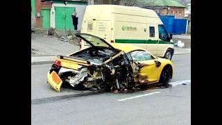 He crashed the Audi R8 in a few seconds