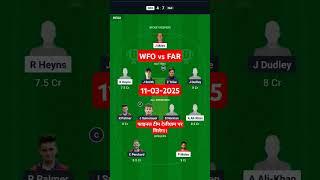 wfo vs far dream11 prediction #dream11prediction