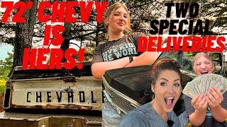 She Got Her FIRST Truck! Starting a 72' Chevy Custom Deluxe REBUILD | Wash Gravel Delivery