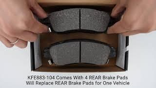 KFE883-104 QuietAdvanced Rear Ceramic Brake Pad Unboxing