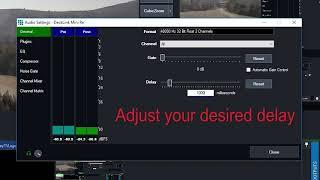 How to audio delay in Vmix