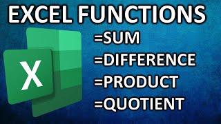 SUM, DIFFERENCE, PRODUCT, QUOTIENT Functions in Microsoft Excel