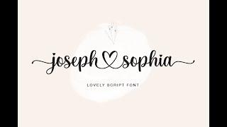 Joseph Sophia Font | Font | Free Font | Script Fonts | Font Bundle