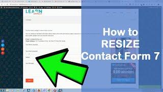 contact form 7 message box height and width changing easy