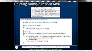 Part 65   Deleting multiple rows in mvc