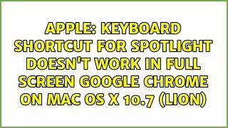 Keyboard shortcut for Spotlight doesn't work in full screen Google Chrome on Mac OS X 10.7 (Lion)