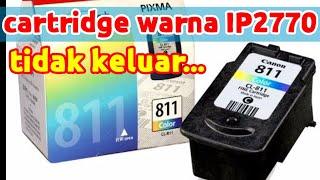 cartridge warna Canon IP2770 tidak keluar