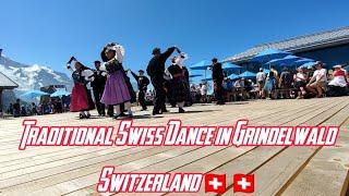 Traditional Swiss Dance in Grindelwald Switzerland 