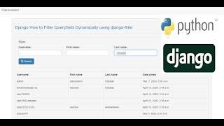 Django How to Filter QuerySets Dynamically using django-filter