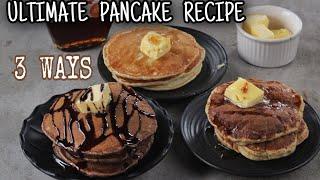 3 Ways of making pancakes ! Classic, chocolate and banana oatmeal (Healthy)!