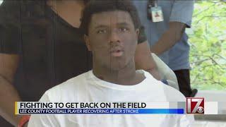 Lee County high school football player recovering after stroke